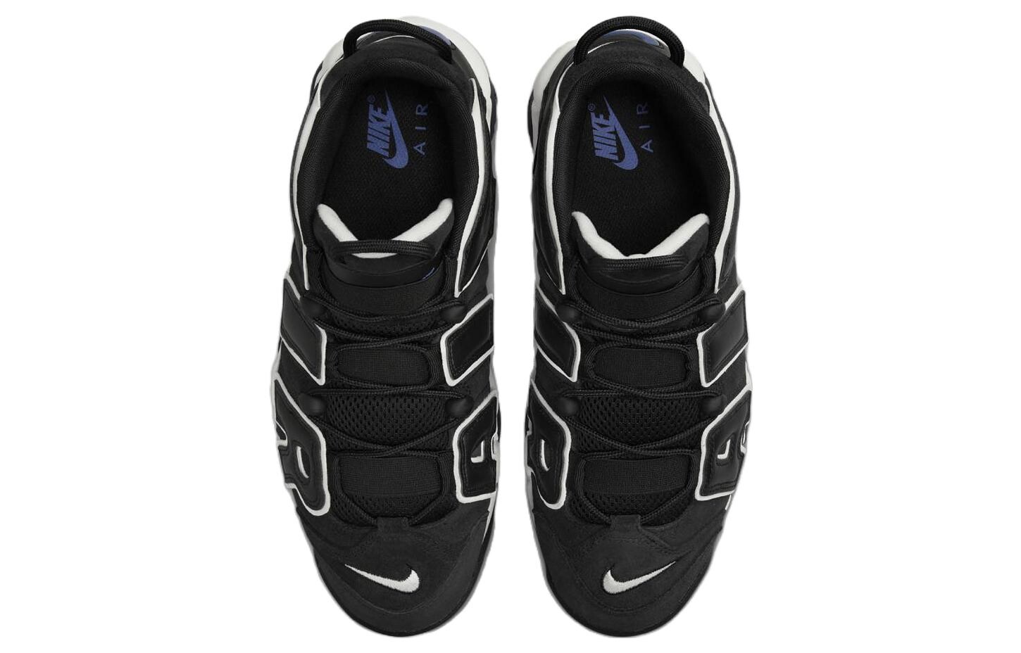 Мужские баскетбольные кроссовки Nike Air More Uptempo Vintage, Черно-белый — фото 4