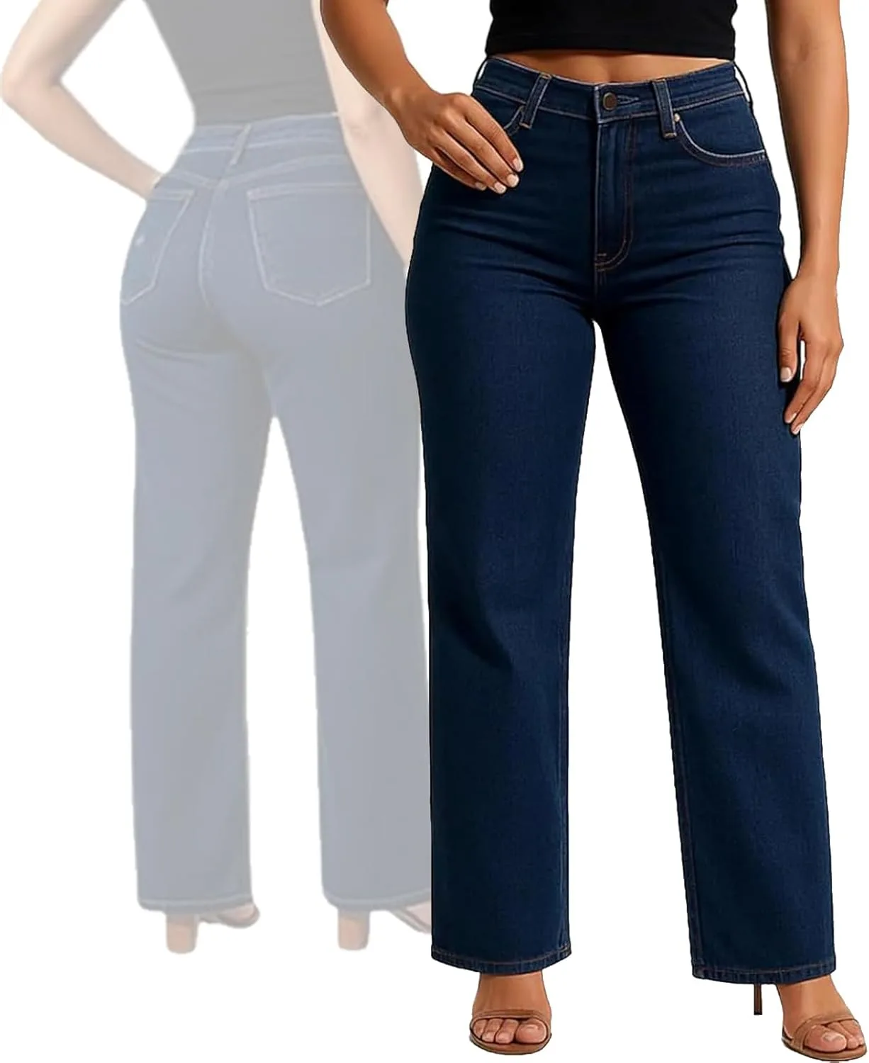 

Джинсы Valvari Sweatpant, Mid-Low Rise, прямые мешковатые с эффектом контроля живота Wryhaul