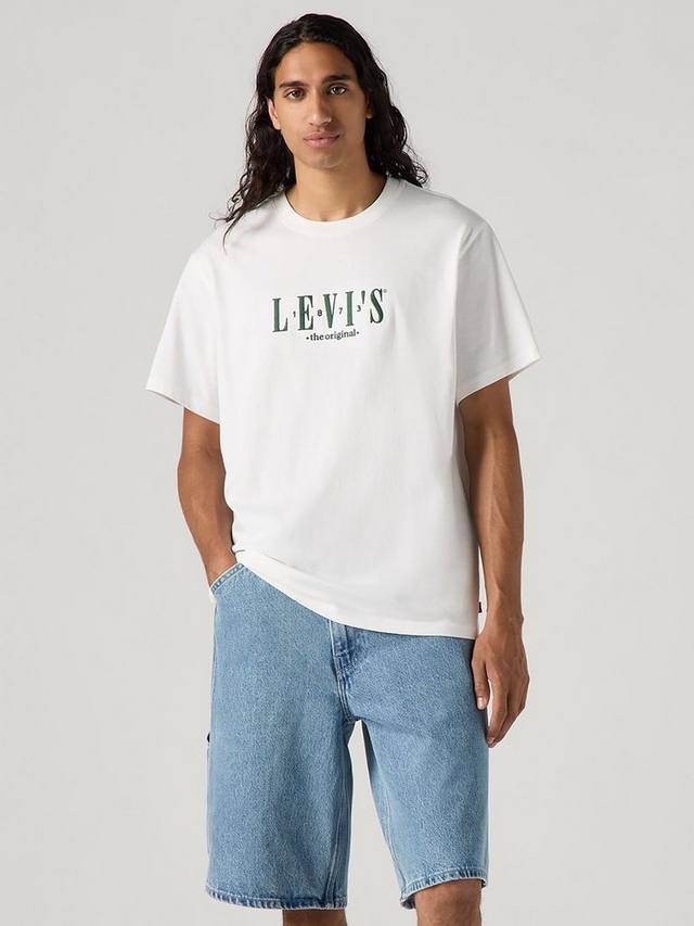 

Хлопчатобумажная футболка свободного кроя с логотипом с коротким рукавом Levi's, белый