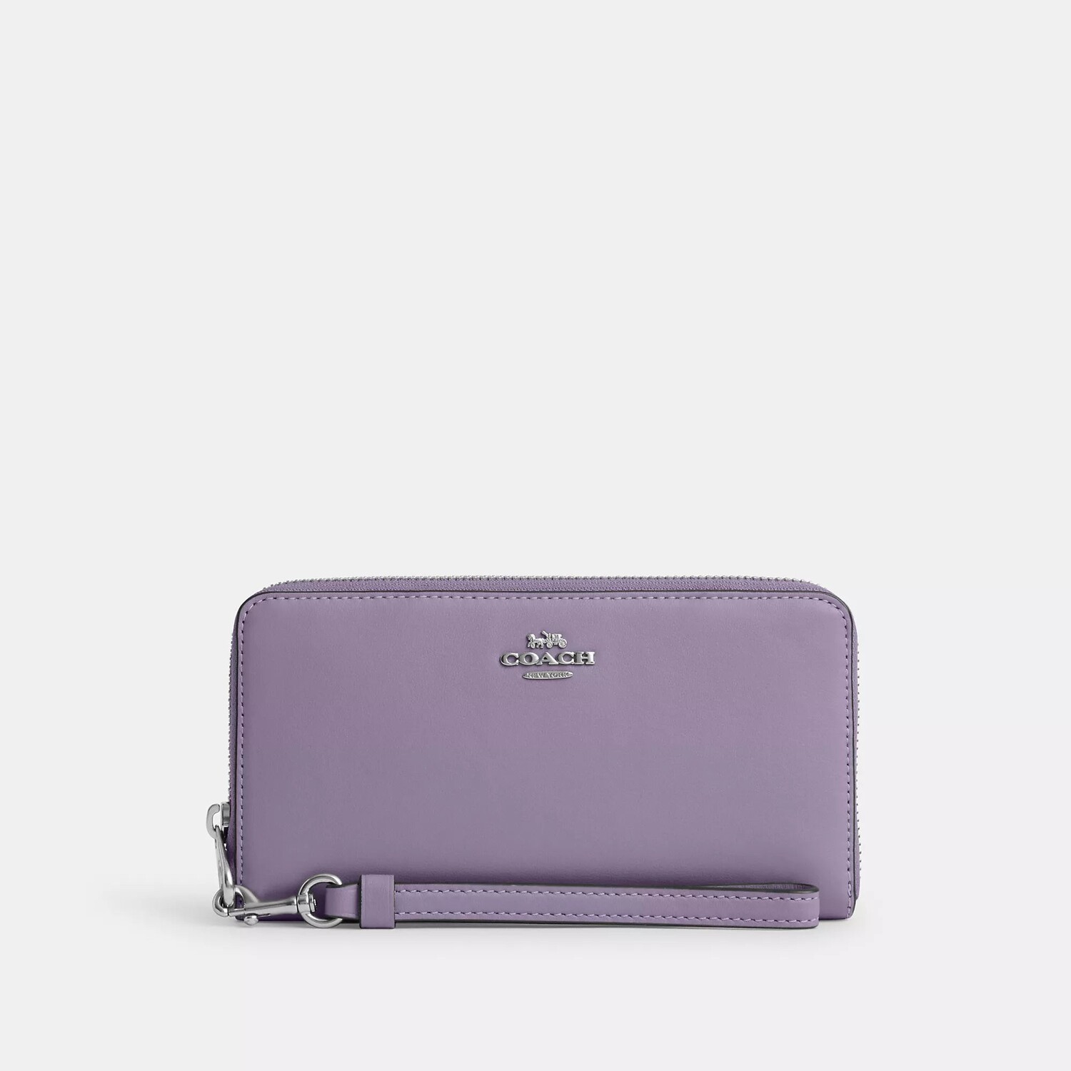 

Длинный кошелек Coach Outlet на молнии по кругу, цвет Silver/Light Violet