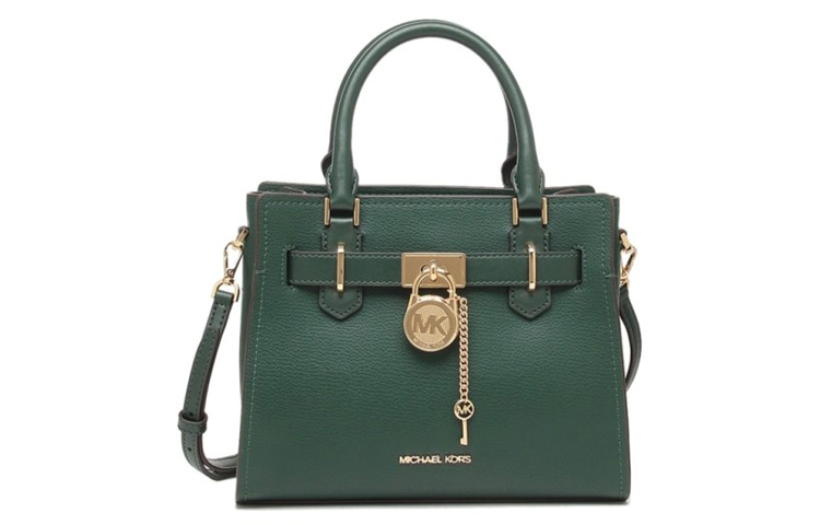

MICHAEL KORS Кожаный ключодер Женская наплечная сумка Женская сумка через плечо Темно-зеленая женская сумка