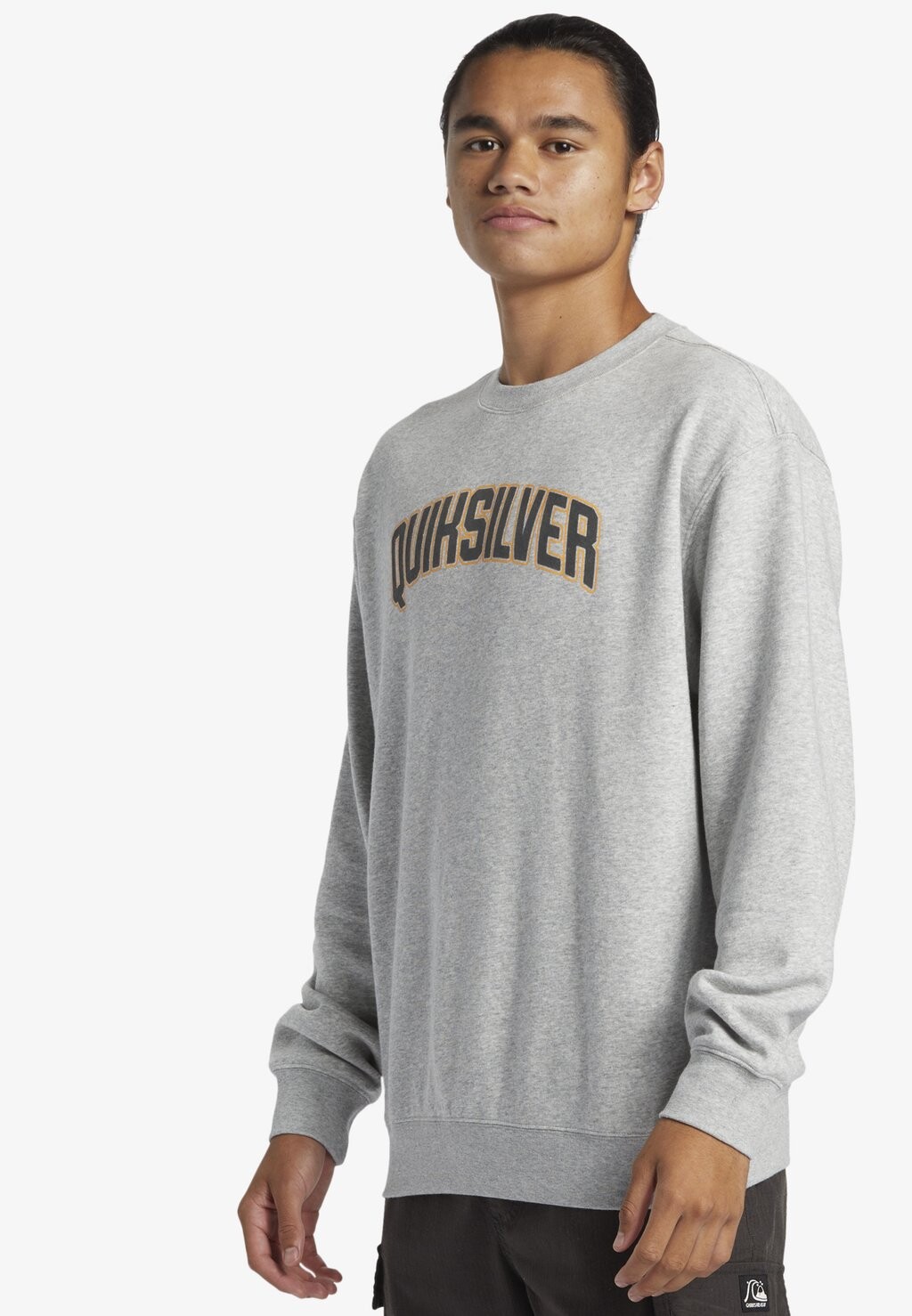 

Толстовка GRAPHIC CREW Quiksilver, цвет Mottled Dark Grey