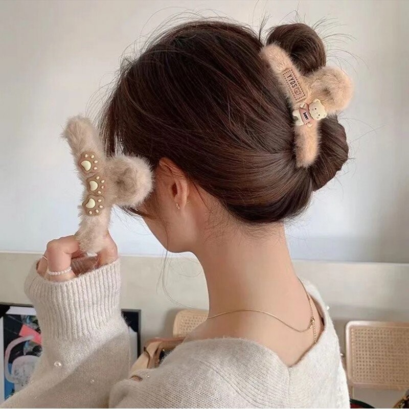 

Двусторонняя заколка для волос с пряжкой XL Fluffy 13 см Sp256K Inna Marka