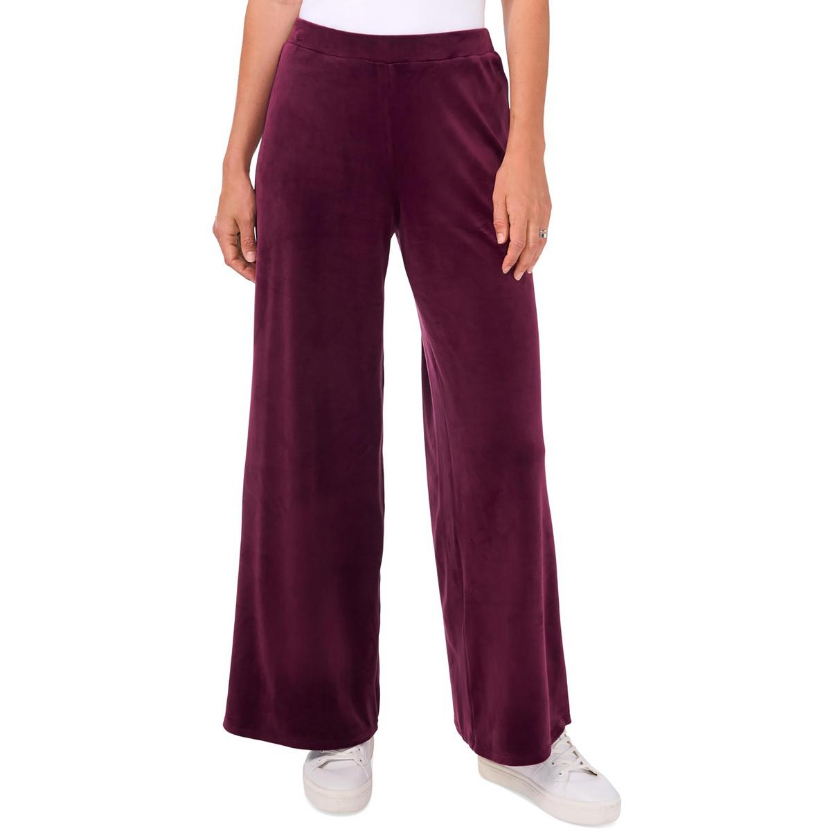 

Женские однотонные велюровые широкие брюки Vince Camuto, цвет plum noir