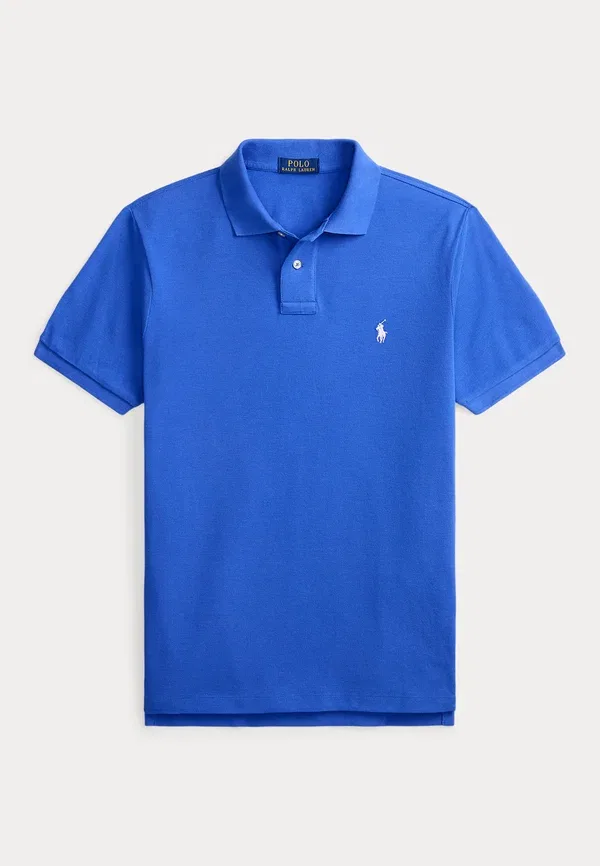 Поло из сетки Polo Ralph Lauren, новый ирисово-синий — фото 4