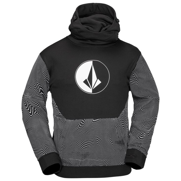 

Толстовка с капюшоном для верховой езды с принтом "гидро" черного цвета - s Volcom