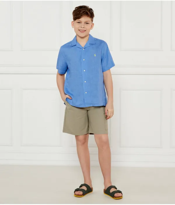 Льняная рубашка Loose fit Polo Ralph Lauren, синий — фото 2