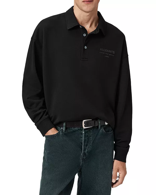 

Потная рубашка поло Ксандера Allsaints, черный