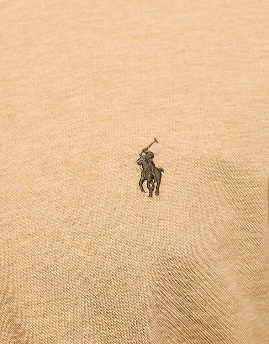 Светло-коричневая рубашка из пике с логотипом Polo Ralph Lauren — фото 2
