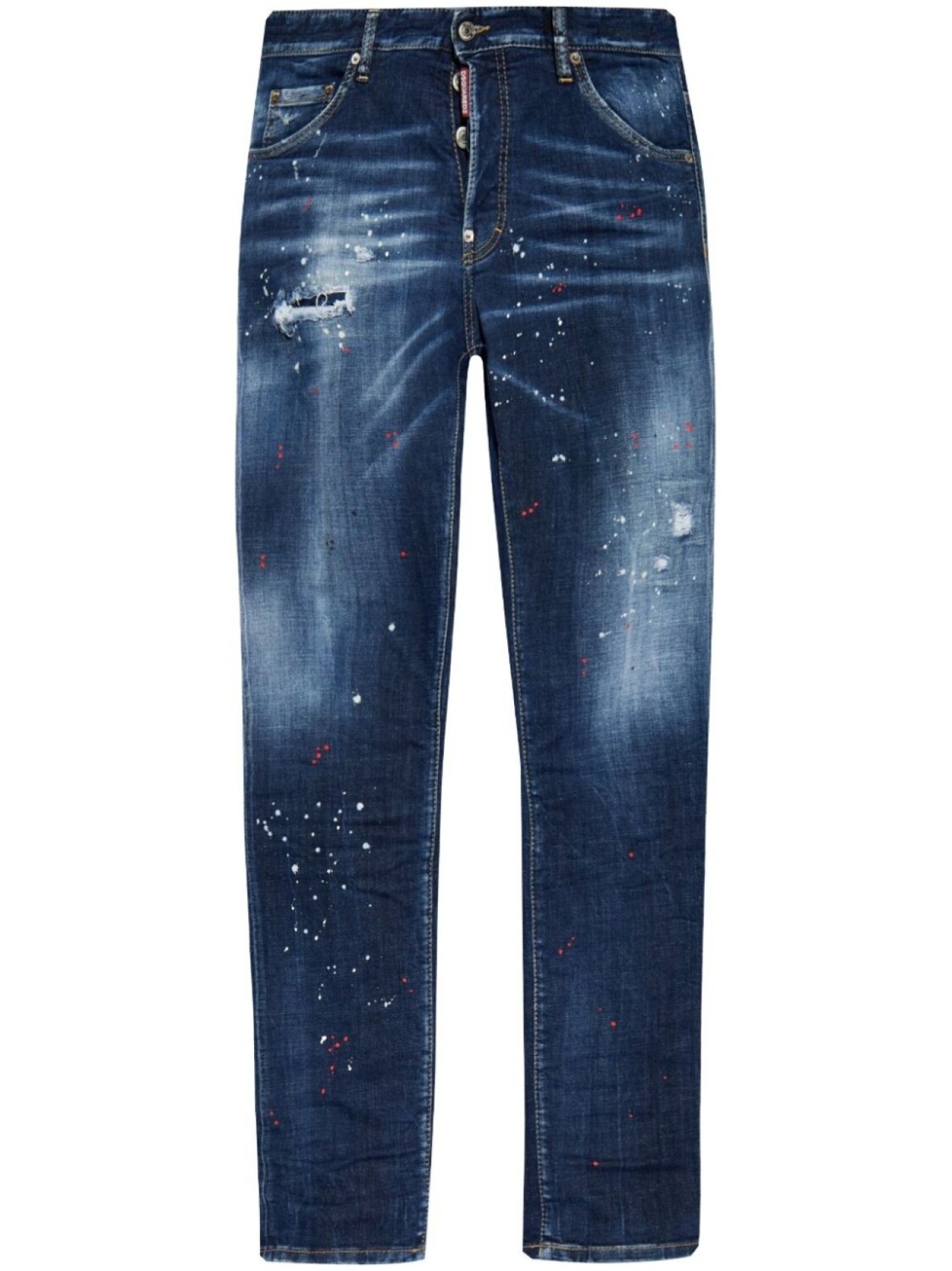 

Джинсы DSQUARED2 с брызгами краски, синий