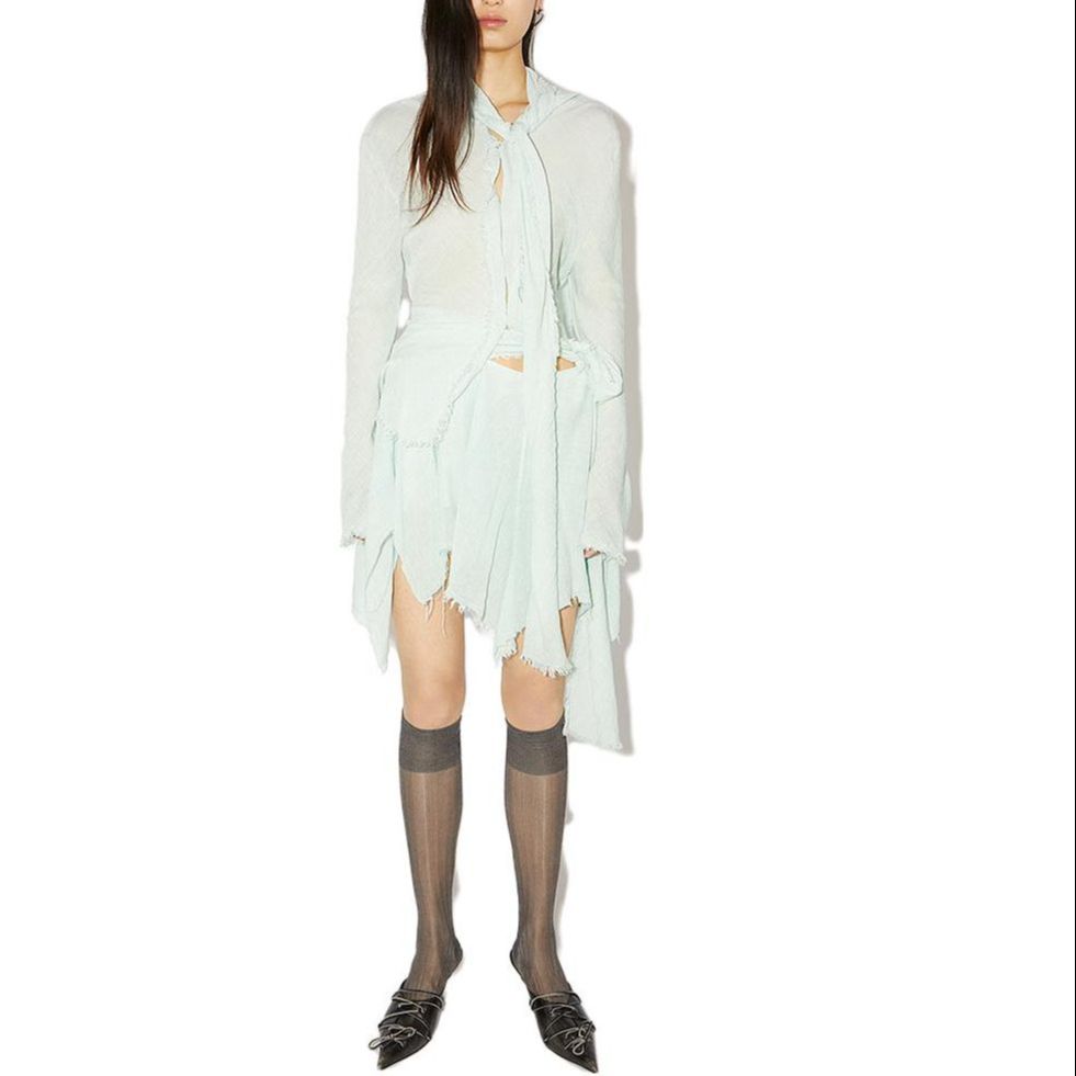 Acne Studios Повседневная длинная юбка Women's Caribbean Sea Blue — фото 4