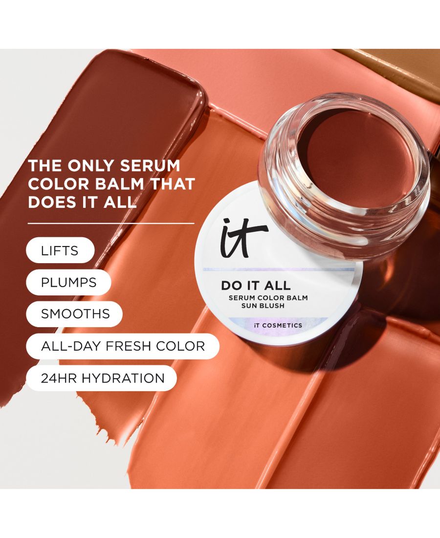 Сыворотка-бальзам для волос Do It All, солнцезащитный крем-бронзер IT Cosmetics, цвет light bronzer — фото 4