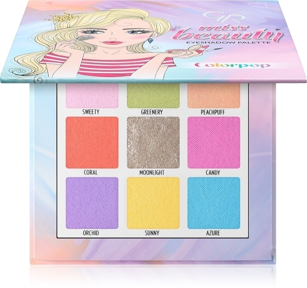 

Палитра теней для век Miss Beauty Golden Rose, atspalvis colorpop 9× 13 гр