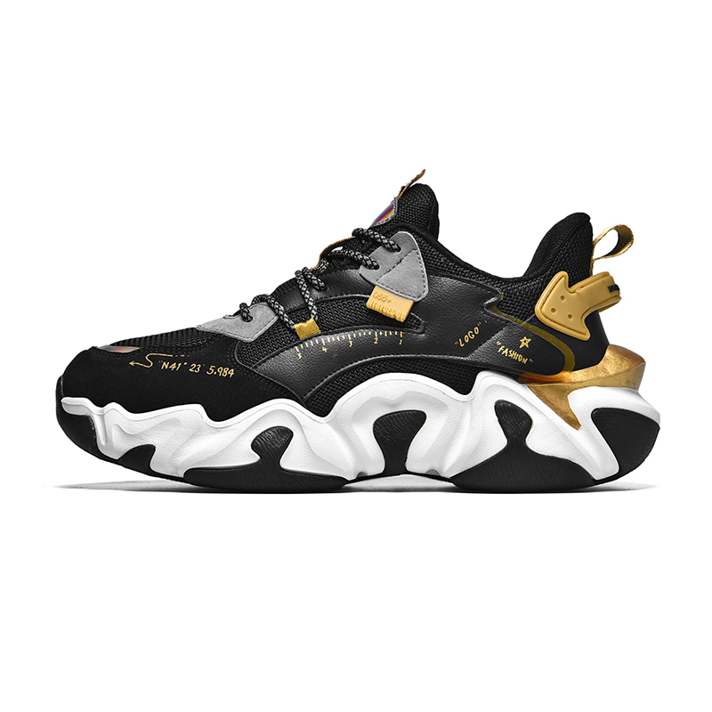 

Green feet Скользоустойчивые кроссовки мужские низкие массивные Black Gold, цвет Black Gold