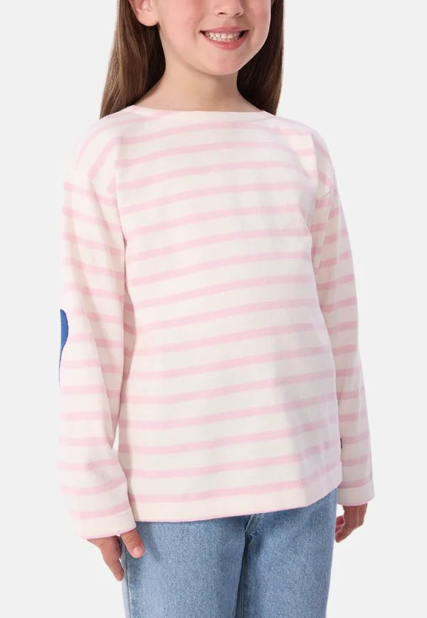 Топ с длинными рукавами "мариньер" Petit Bateau, Milk Marquise