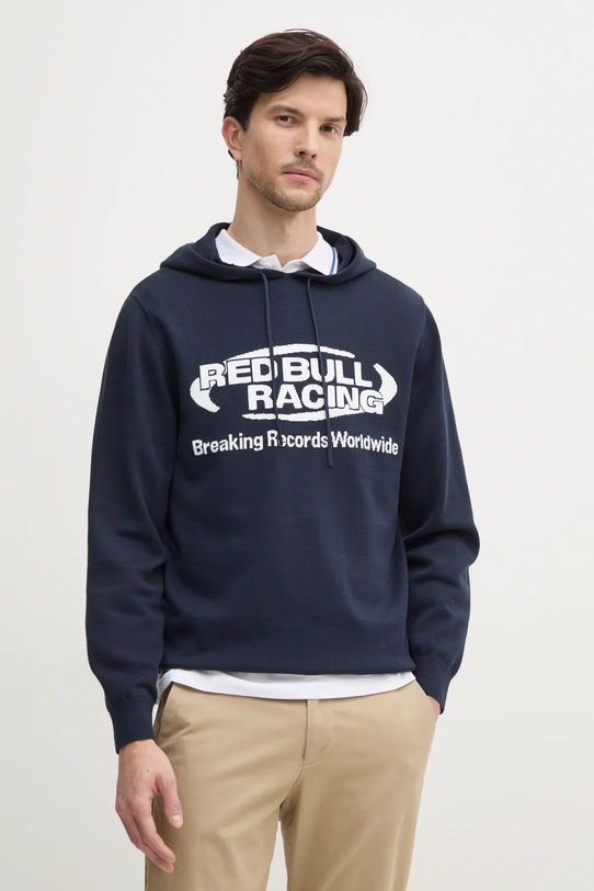 

Хлопковый свитер INTARSIA HOODY Red Bull Racing X Pepe Jeans, темно-синий
