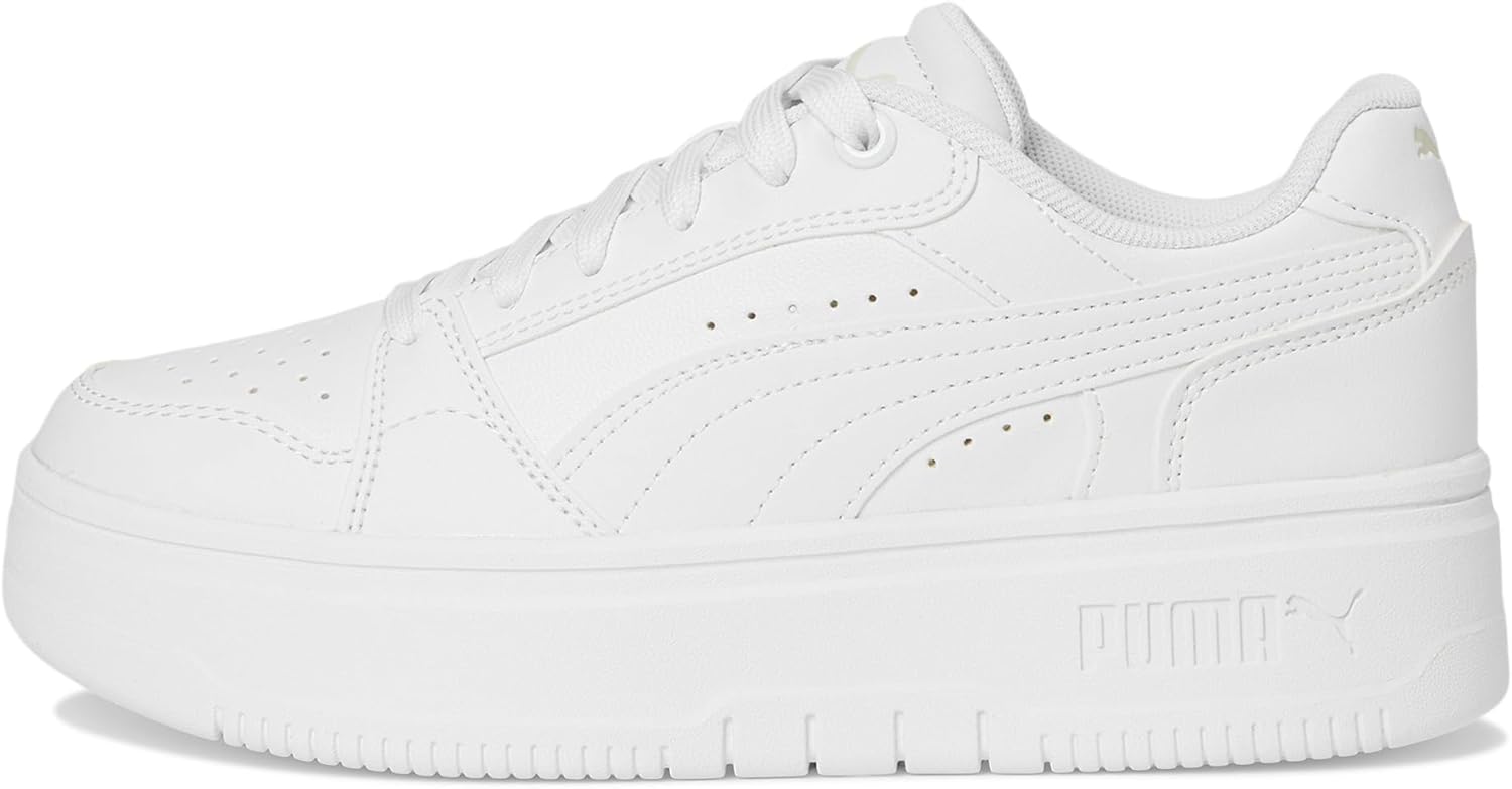 Кроссовки Puma Unisex-Child Rebound Femme (для детей старшего возраста), белый/серый — фото 4