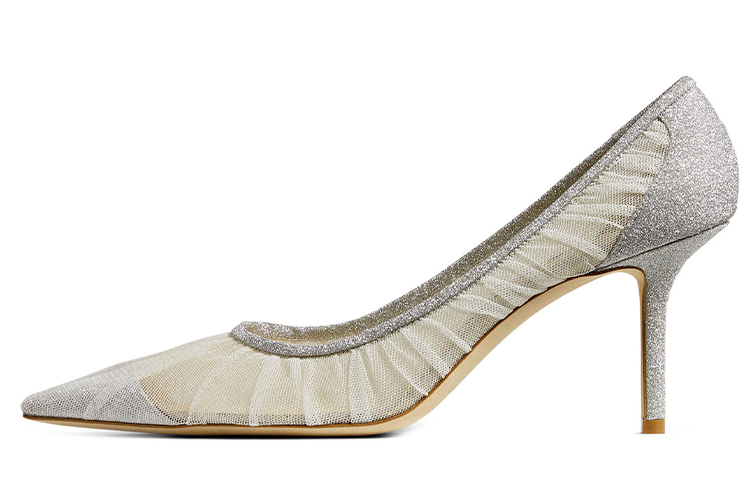 LOVE Slim Heel Высокие каблуки 6,5 см Женские серебряные Jimmy Choo