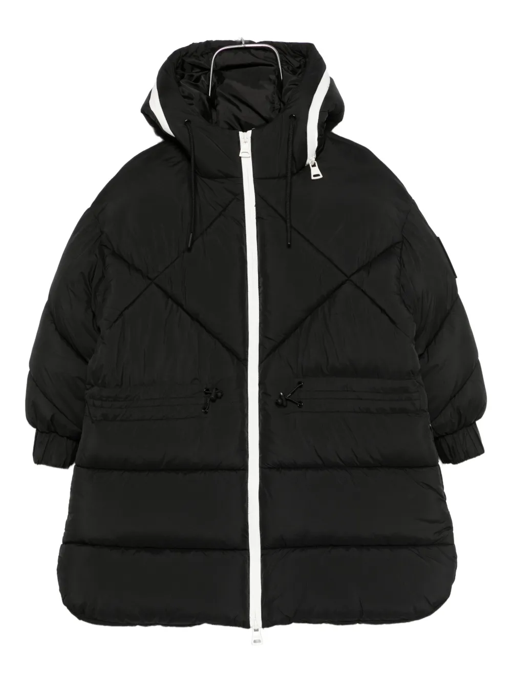 

Стеганая куртка с капюшоном MSGM Kids, черный