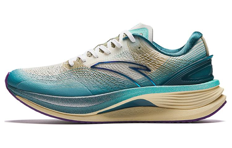 

Прочные дышащие низкие кроссовки для бега мужские желто-голубые Anta