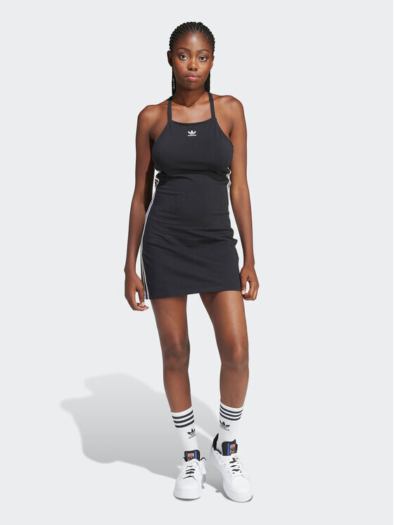 

Летнее платье приталенного кроя Adidas, черный