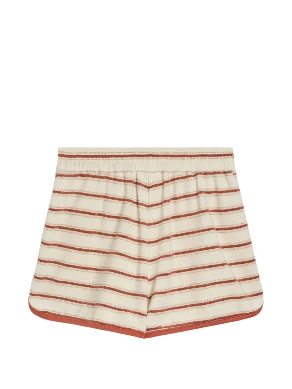 Спортивные шорты из джерси с блестками Brunello Cucinelli Kids, бежевый — фото 2