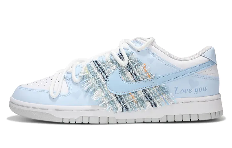 

Кроссовки Nike Dunk Skateboarding Shoes Men Low-top White/blue, голубой, Синий, Кроссовки Nike Dunk Skateboarding Shoes Men Low-top White/blue, голубой