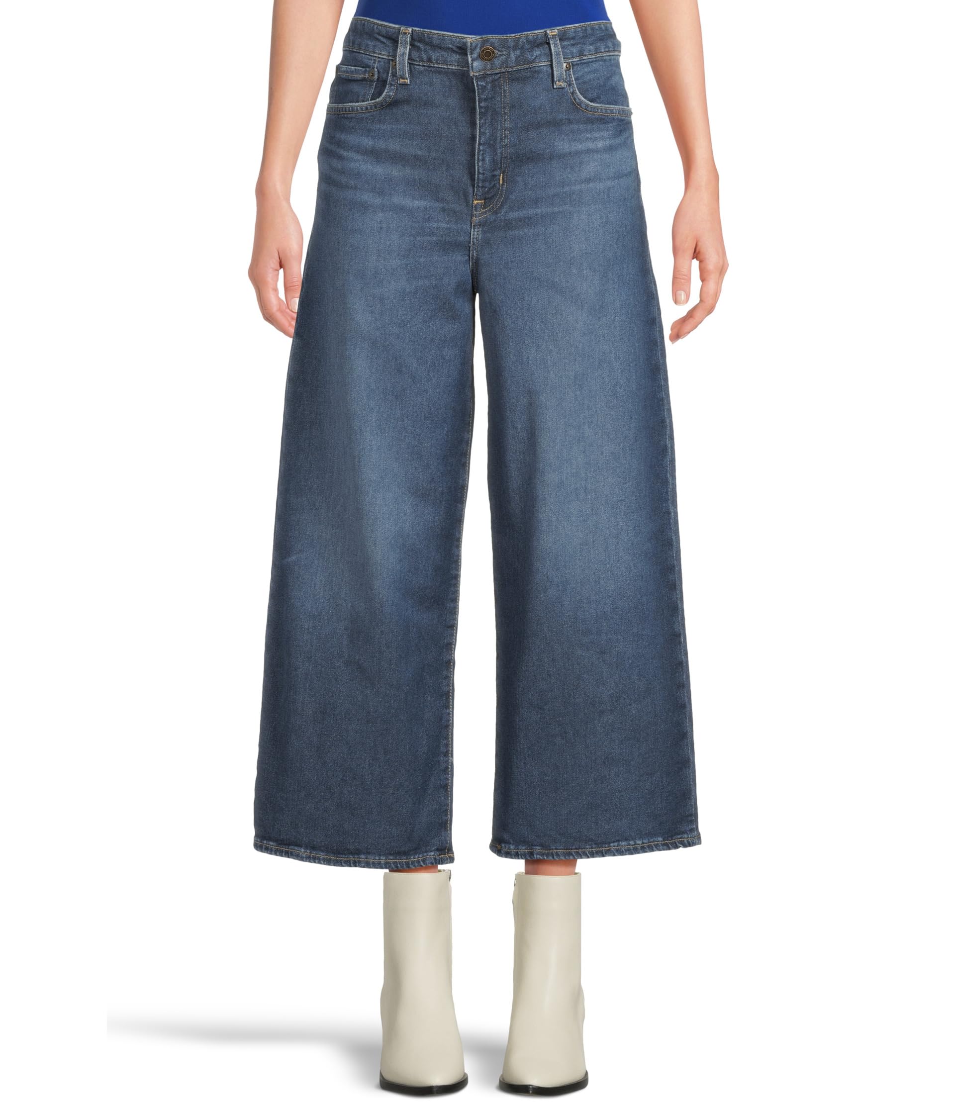 

Джинсы Lauren Ralph Lauren High-rise Wide-leg Cropped Jeans, цвет Marina Wash