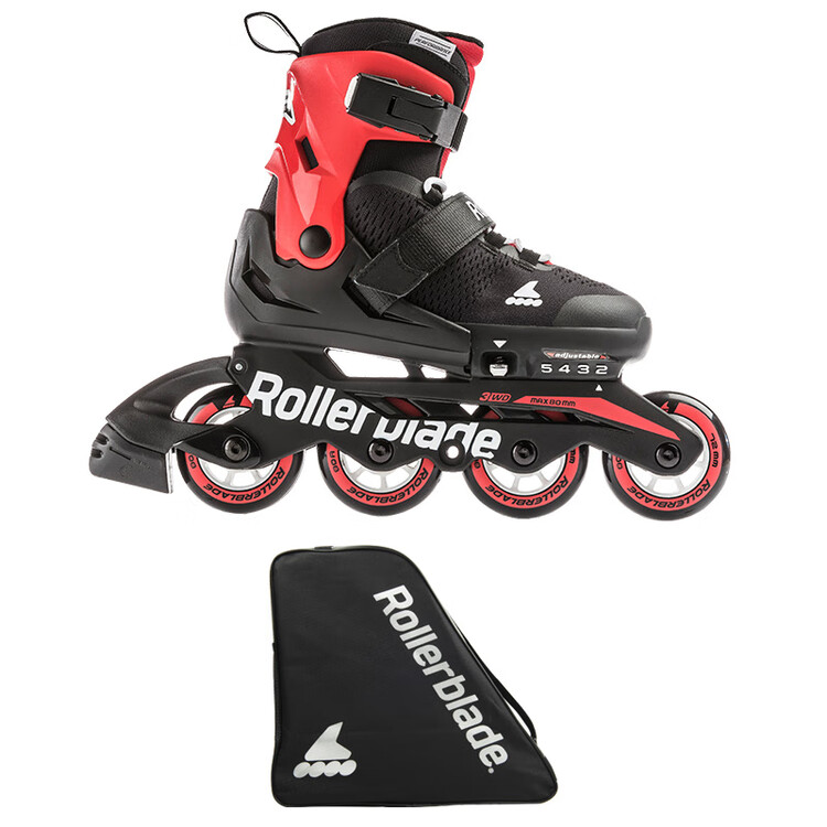 

RollerBlade Детские роликовые коньки с регулируемым размером, черно-красные, размер S (28-32 см)