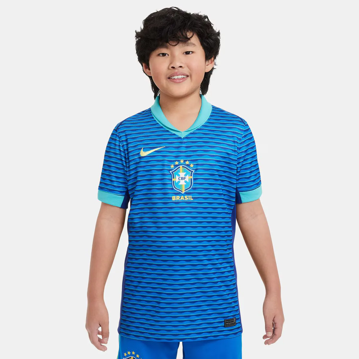 

Футболка Nike Brazil 2024 Stadium Away для детей, синий