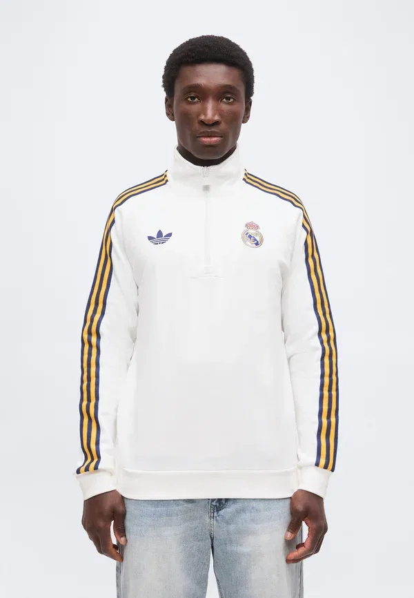 Толстовка с полузамком Real Madrid Club Wear Adidas Originals, белый
