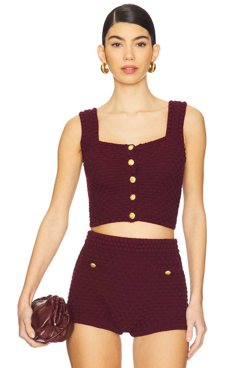 

Топ Evaline Majorelle, oxblood