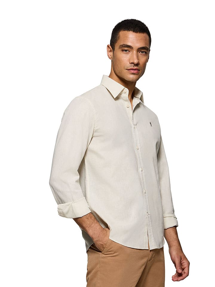 

Рубашка прямого кроя бежевого цвета Polo Club