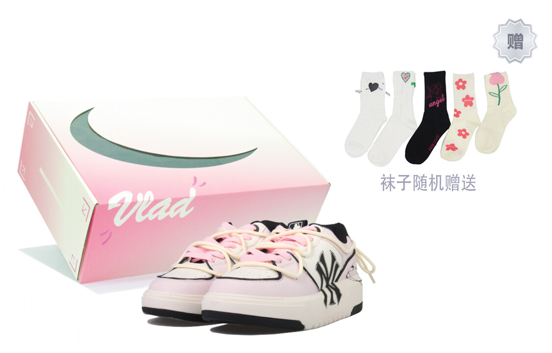 

Кроссовки MLB Chunky Liner Skateboarding Shoes Unisex Low-top Pink/white, розовый