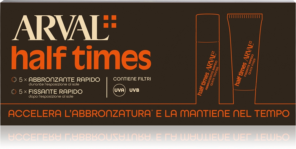 

Набор из флакона и тюбика для быстрого загара Half times fast tanning, солнцезащитное масло для ускорения загара Arval