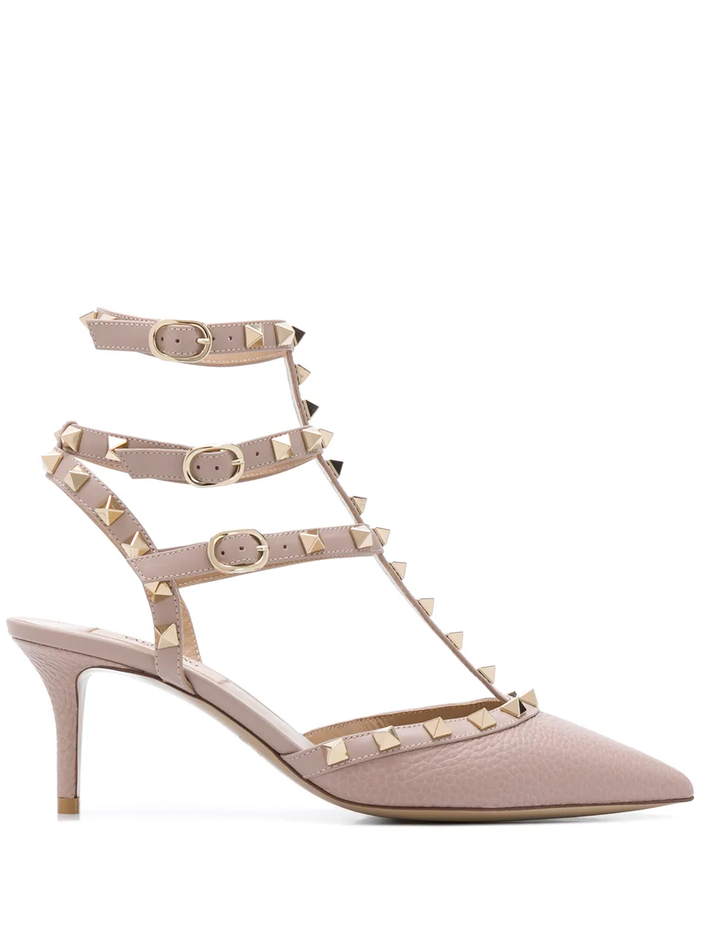 Туфли с заостренным носком и декором Rockstud VALENTINO GARAVANI, розовый