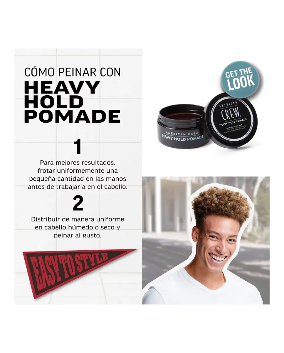 Сильный фиксирующий гель Heavy Hold Pomade 85 г American Crew — фото 4
