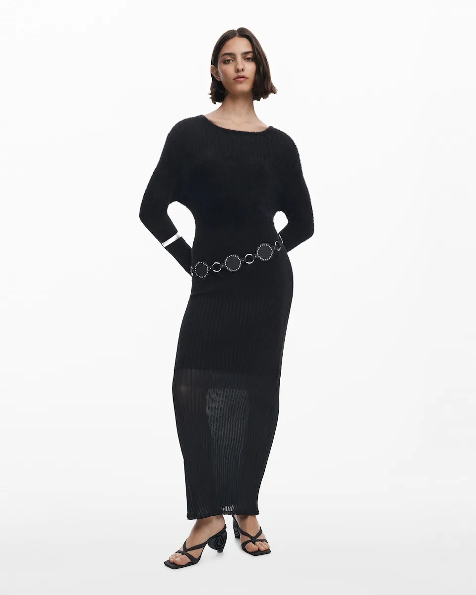 

Прозрачное платье Desigual, черный