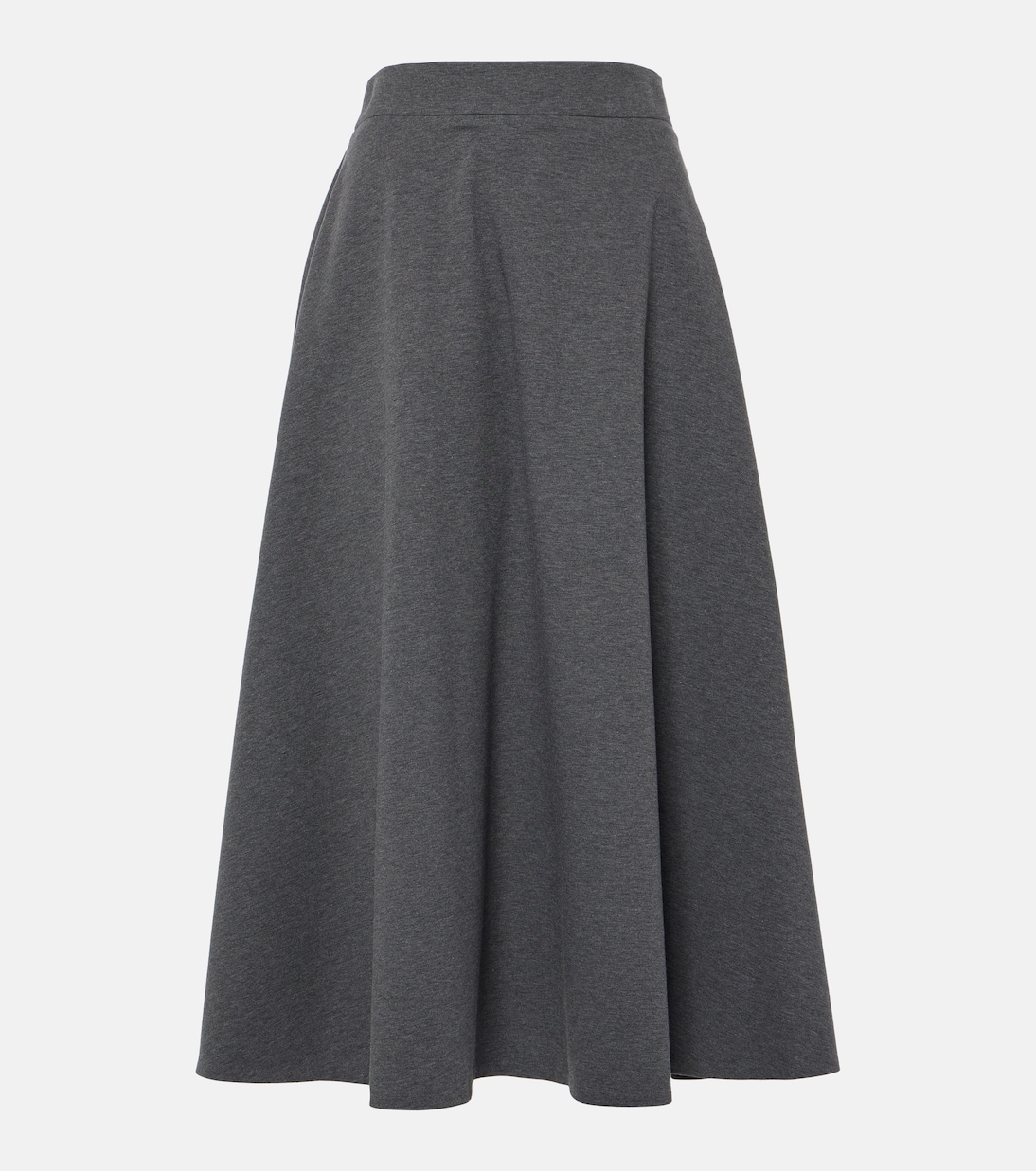 

Юбка миди из смесовой хлопковой ткани Brunello Cucinelli, Dark Grey