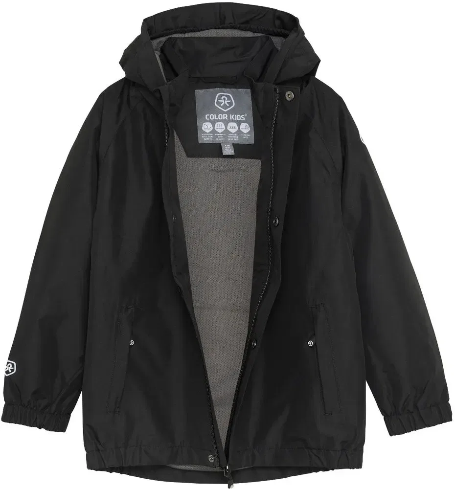 Детская дождевик Shell Jacket Color Kids, черный — фото 3