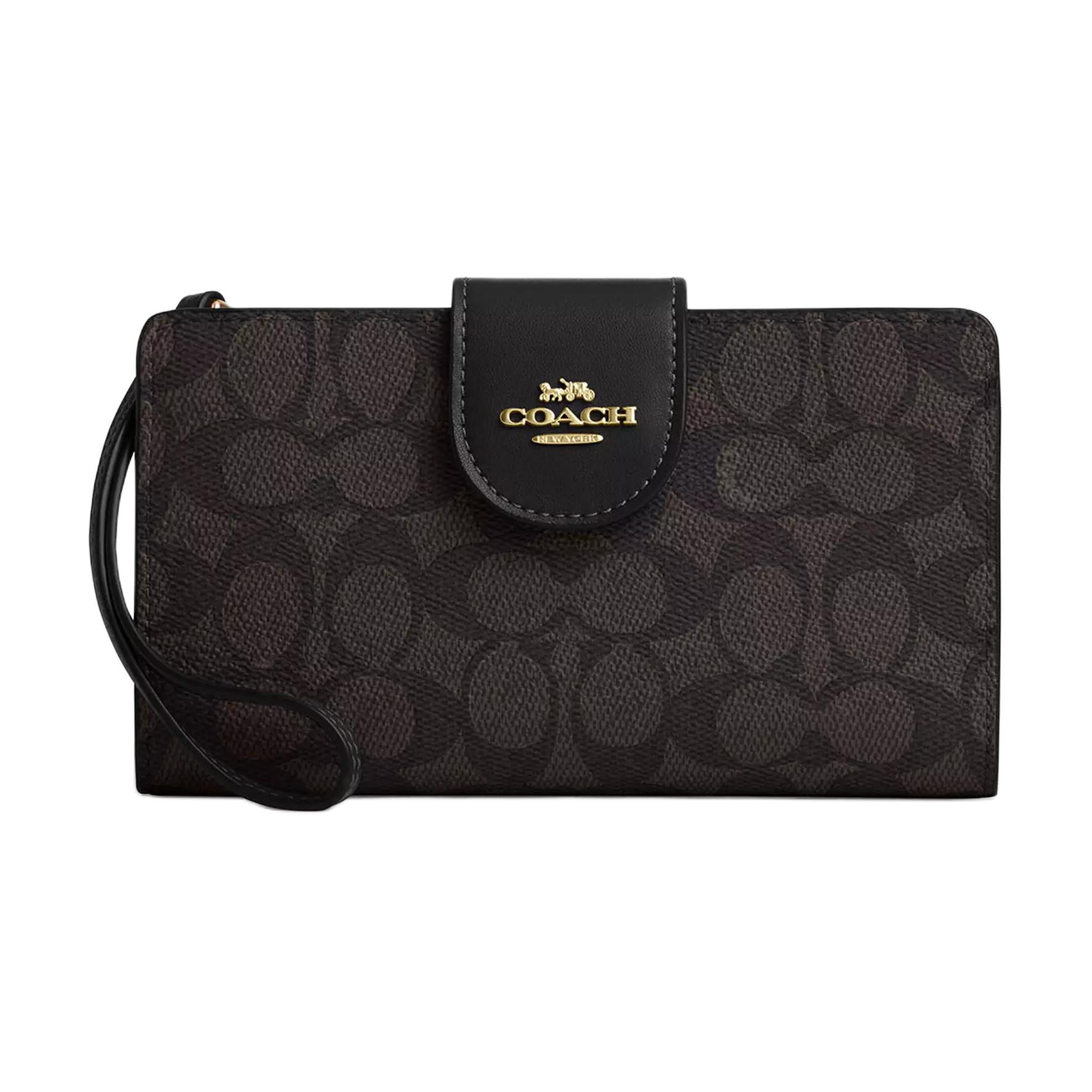 

COACH Кошелек Canvas Coated Canvas Regular Women's Black