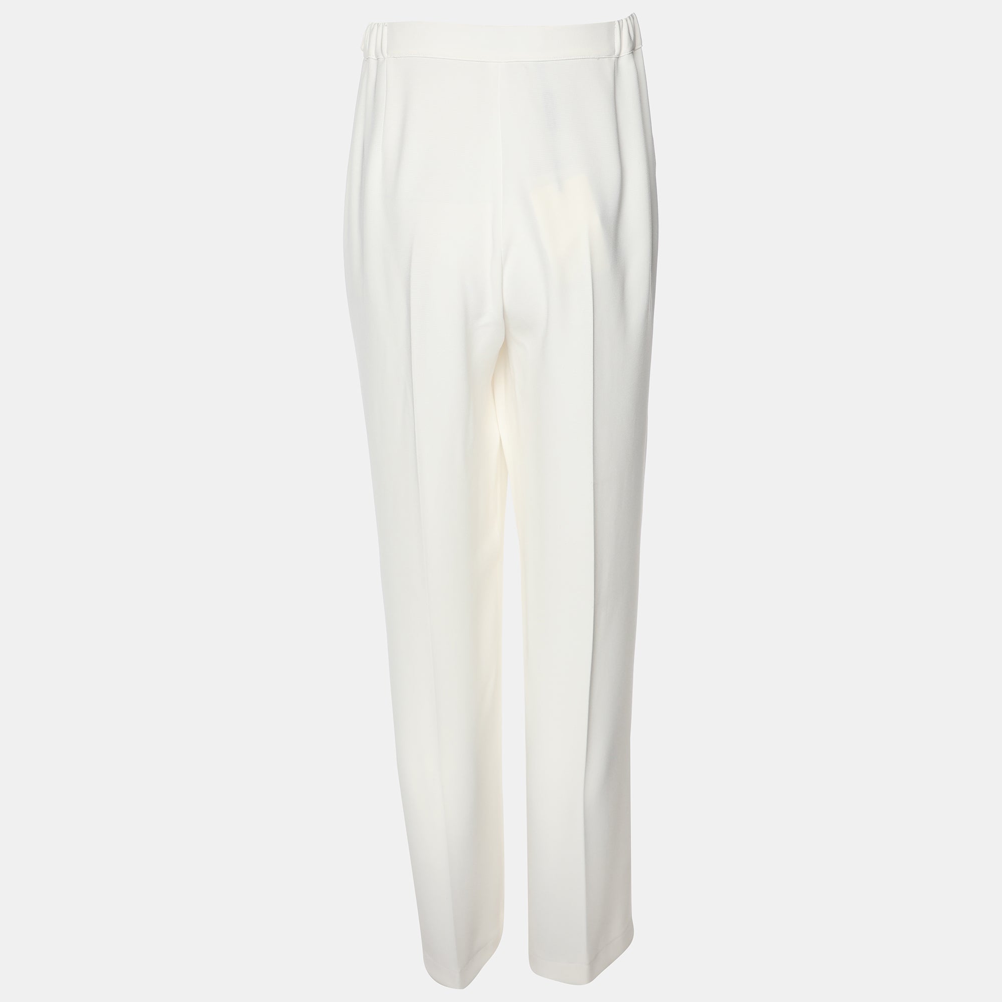 

Белые трикотажные брюки с широкими штанинами Марина Ринальди Marina Rinaldi, кремовый