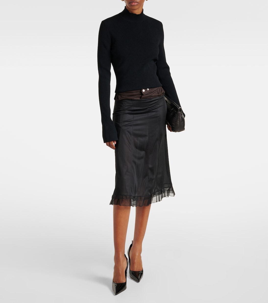 Туфли-лодочки Kate Clawmax 100 из лаковой кожи Christian Louboutin, Black/Lin Bk/Naturel — фото 3