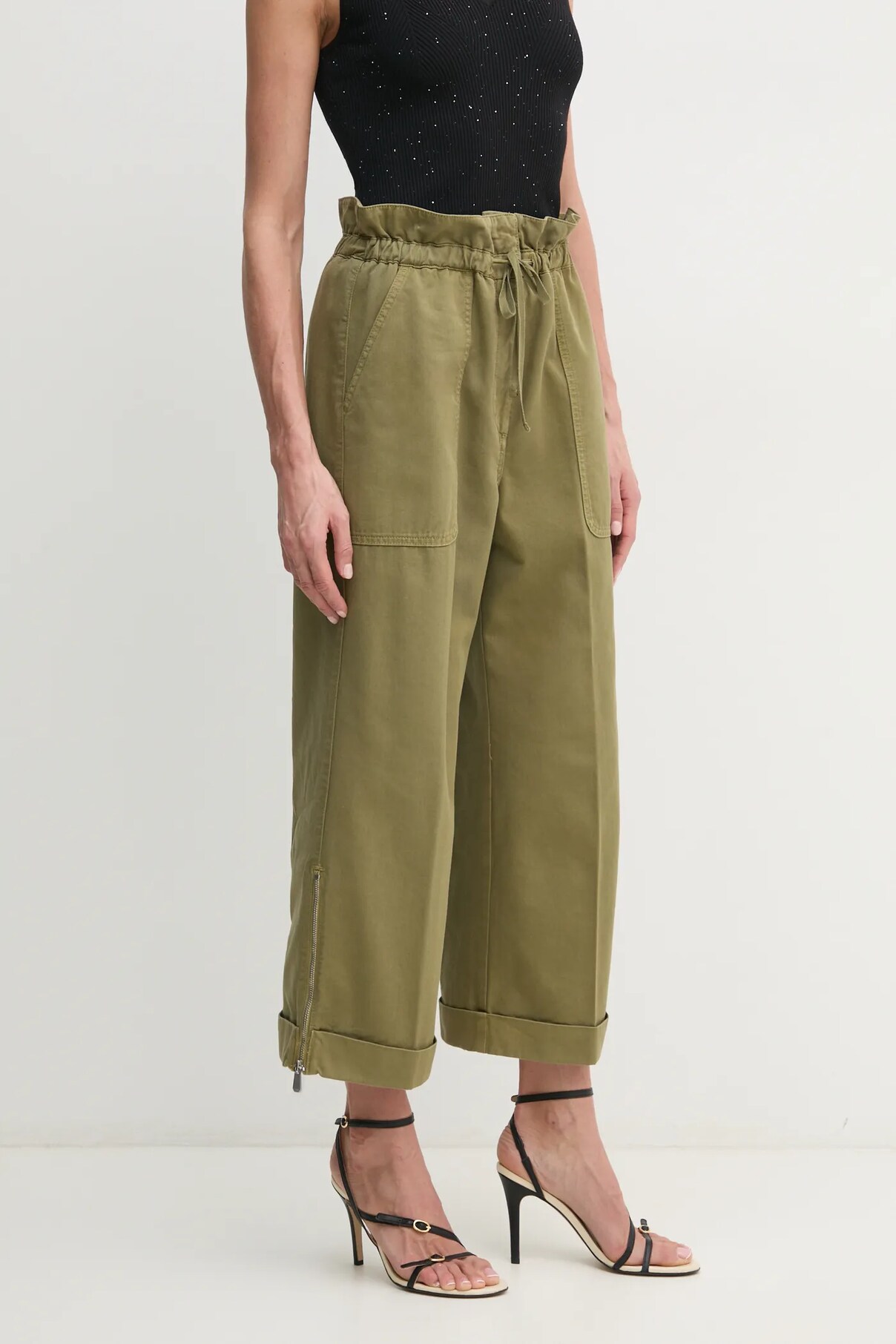 

Брюки из хлопка Pinko, зеленый