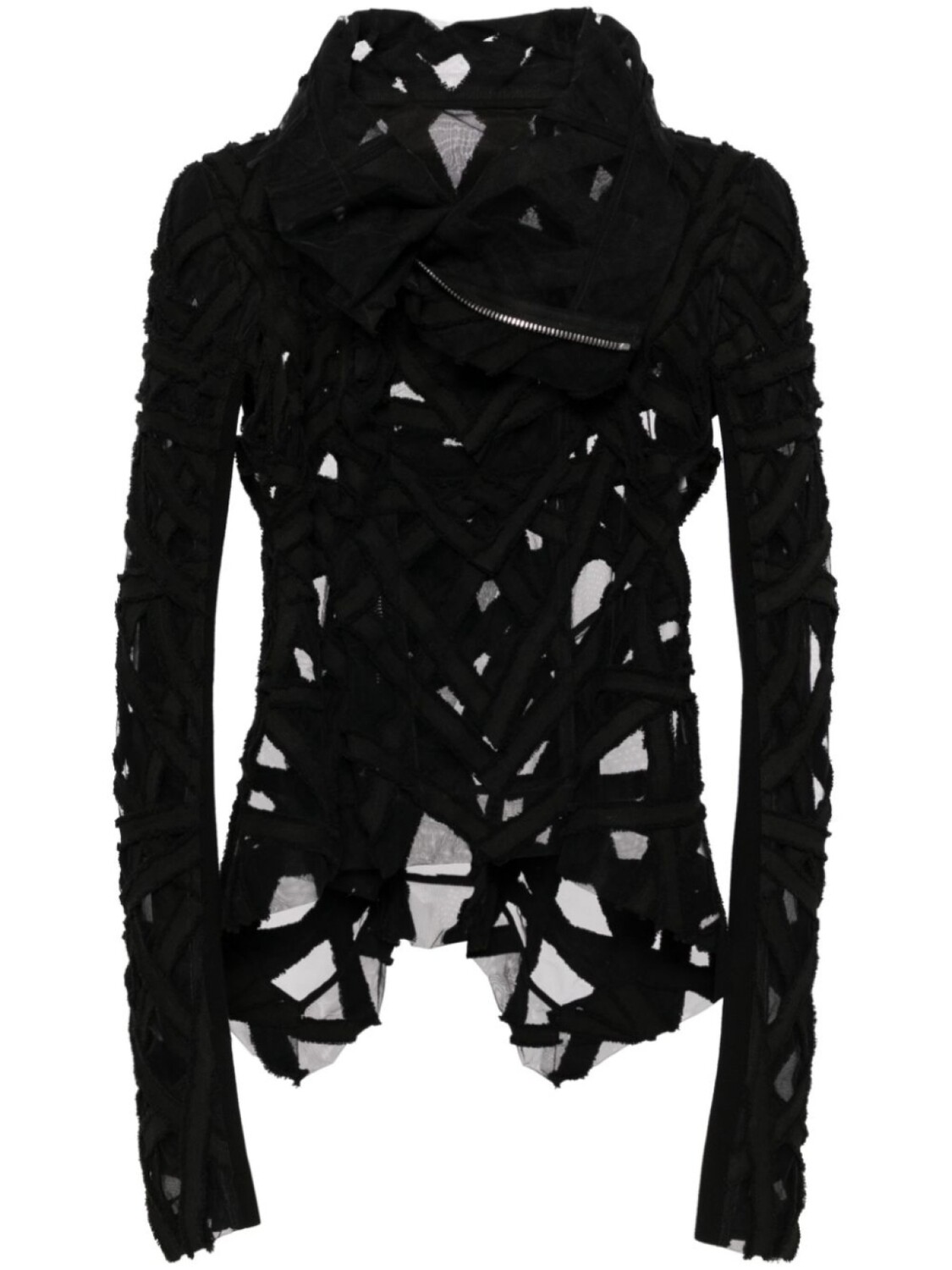 

Rick Owens textured biker jacket, черный