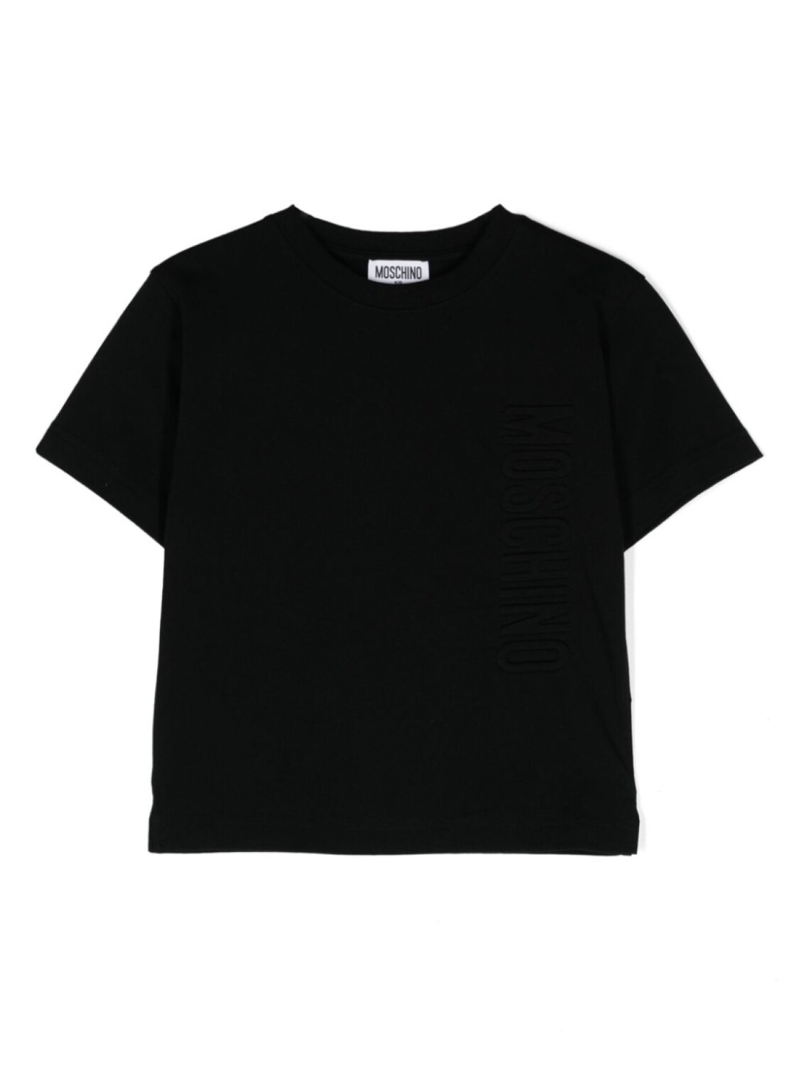 

Moschino Kids футболка с тисненым логотипом, черный