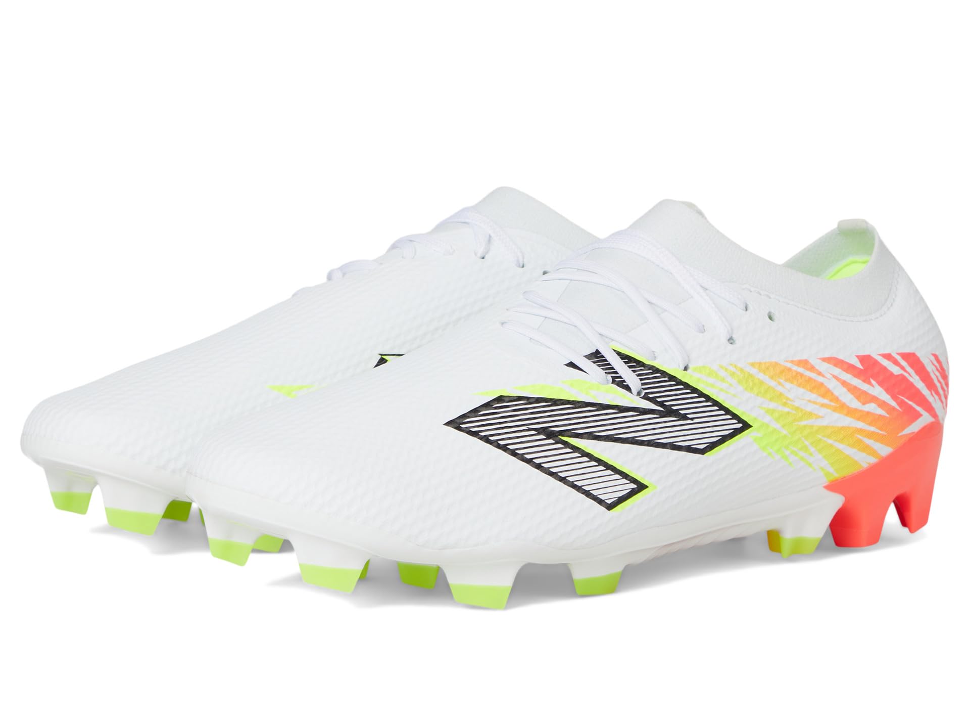 Кроссовки Unisex New Balance Furon Team FG V8, цвет White/Energy Red/Hi-Lite