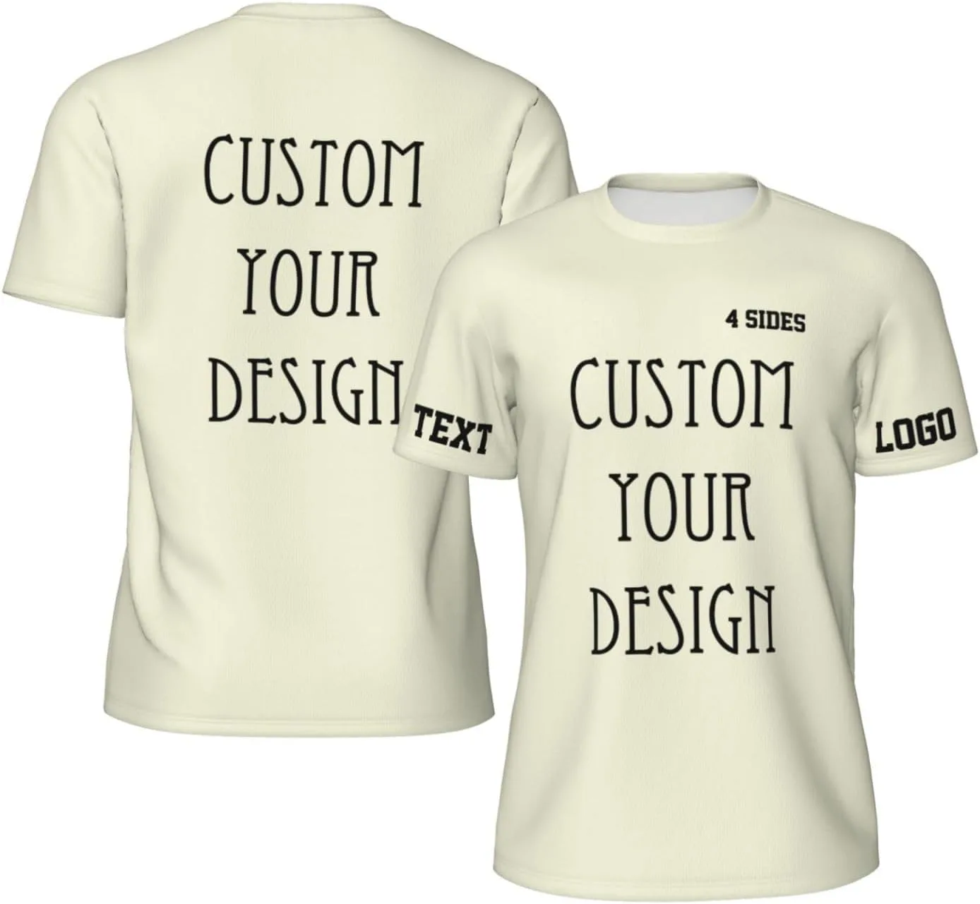 

Футболка Custom для мужчин с принтом на все стороны