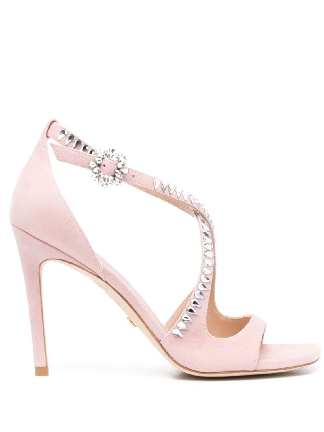 

Stuart Weitzman босоножки с кристаллами, розовый