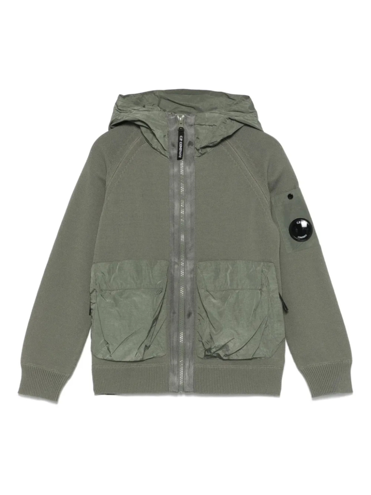 

Детская куртка с капюшоном CP Company C.P. Company Kids, зеленый